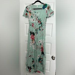 Seafoam floral dress